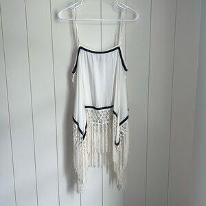 NWOT NaaNaa x LF sequin trim fringe tunic tank